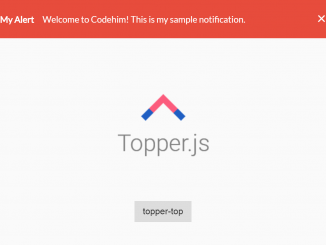 jQuery Top Sticky Notification Bar with topper.js