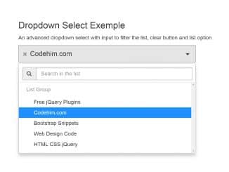 jQuery Plugin For Bootstrap Select with Search