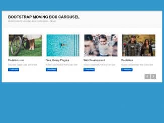 Bootstrap Moving Box Carousel