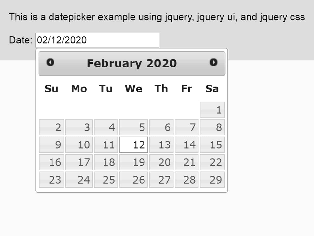 Jquery Ui Datepicker With Default Date Codehim