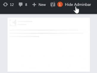 WordPress toggle admin bar with jQuery