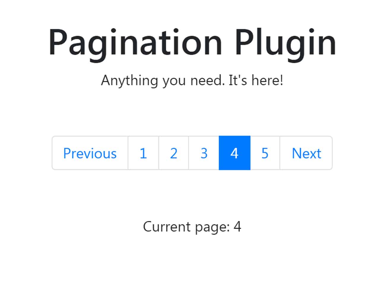 Bootstrap 4 Modern Pagination with jQuery