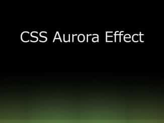 CSS Aurora Effect Beautiful Aurora Footer Lights