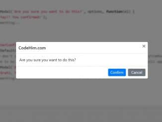 jQuery Confirmation Dialog / Confirm Modal for Bootstrap 4