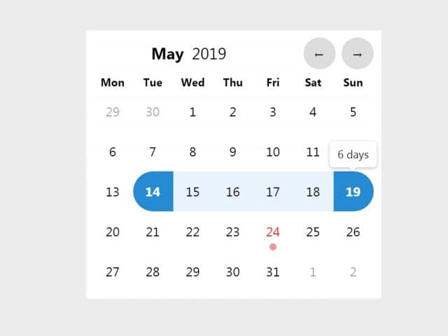 Datepicker in JavaScript code with Example - Lightpick