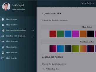 jSide Menu jQuery Side Navigation Menu with Dropdowns