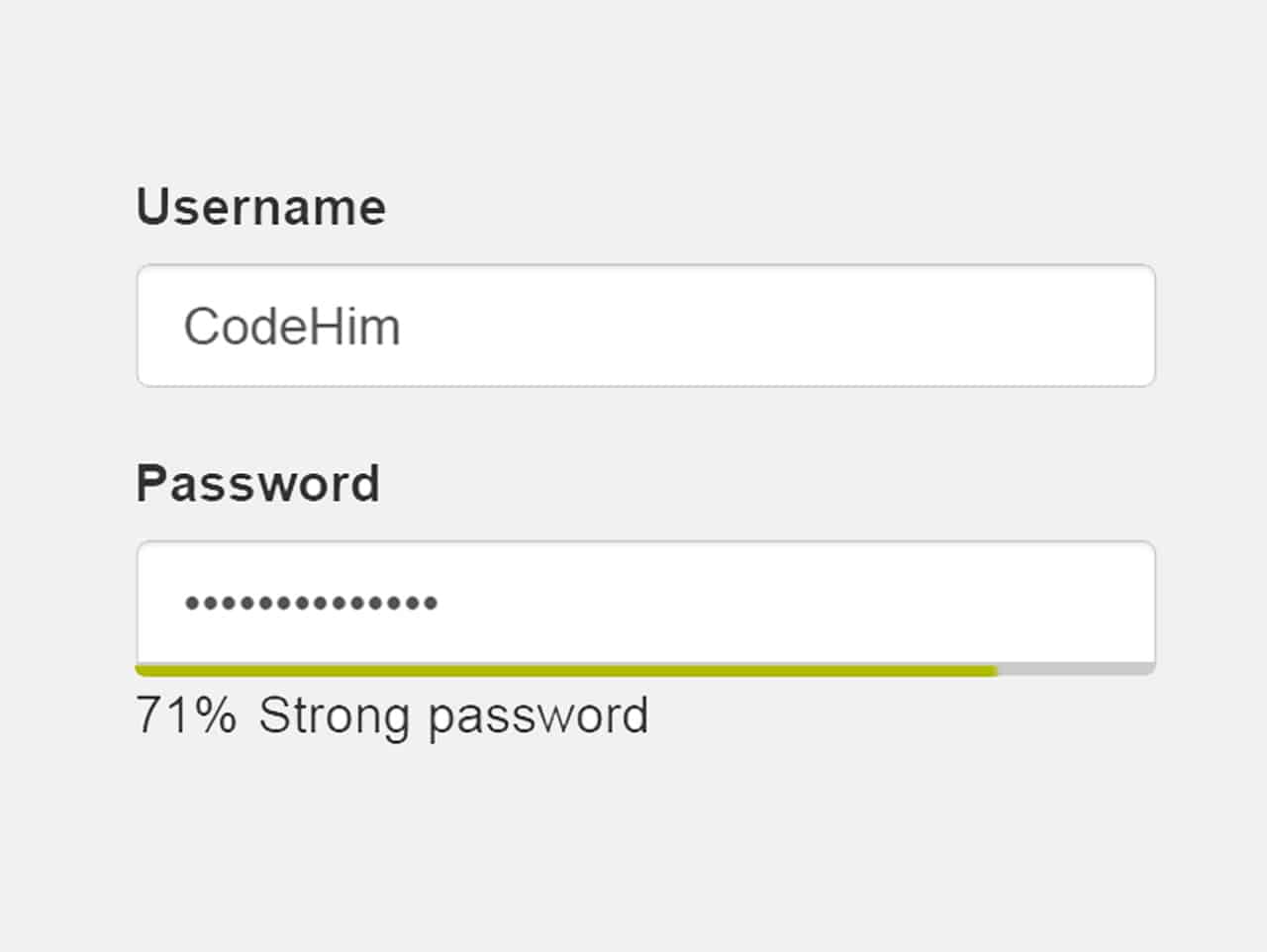 jQuery Password Strength Meter with Bootstrap 4