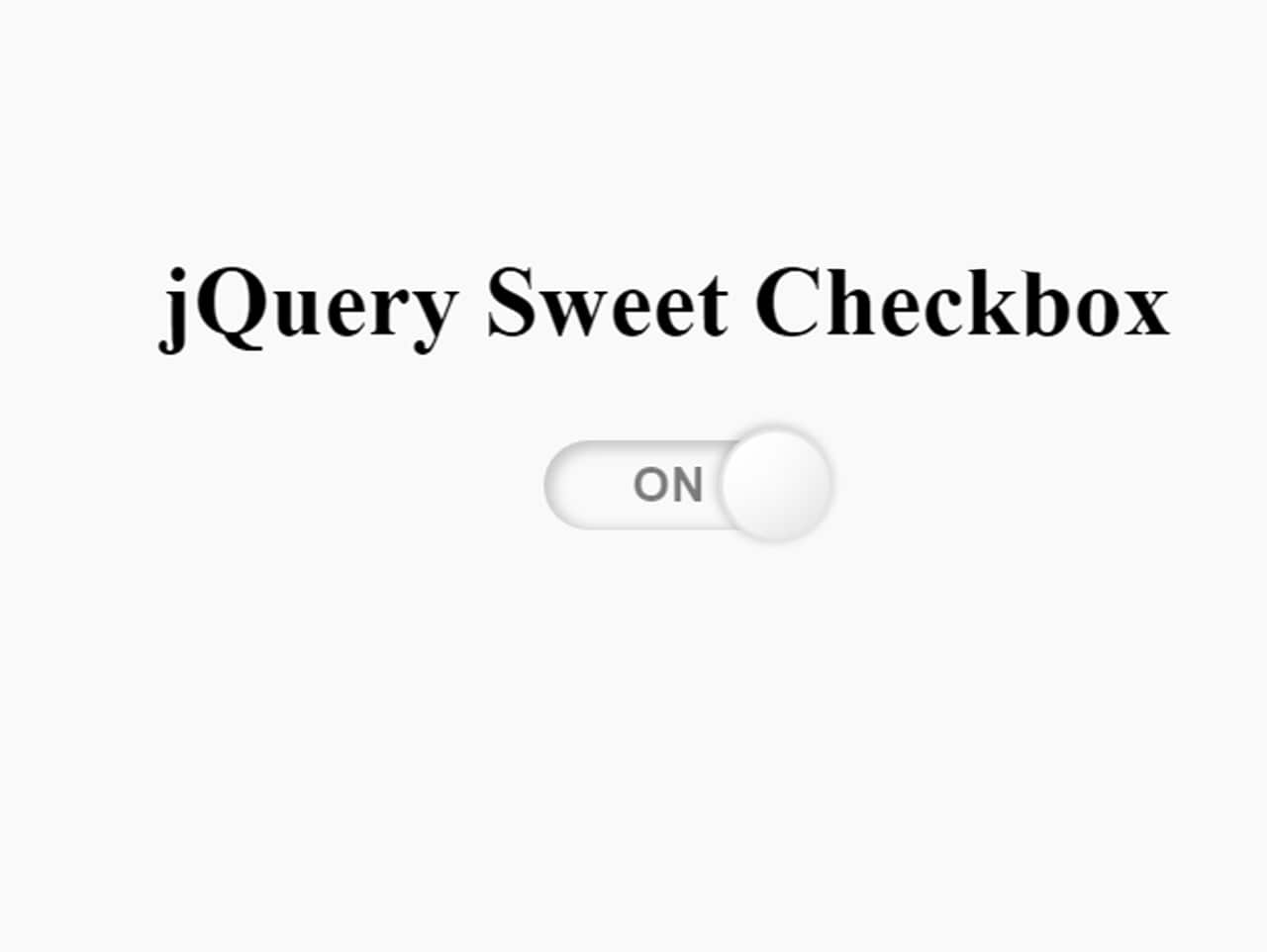 HTML Toggle Switch with Text - jQuery Sweet Checkbox