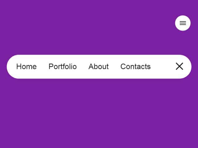 Lightweight Hamburger Menu with CSS and jQuery