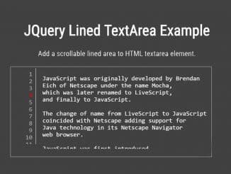 HTML Textarea with Line Numbers - jQuery Lined Textarea