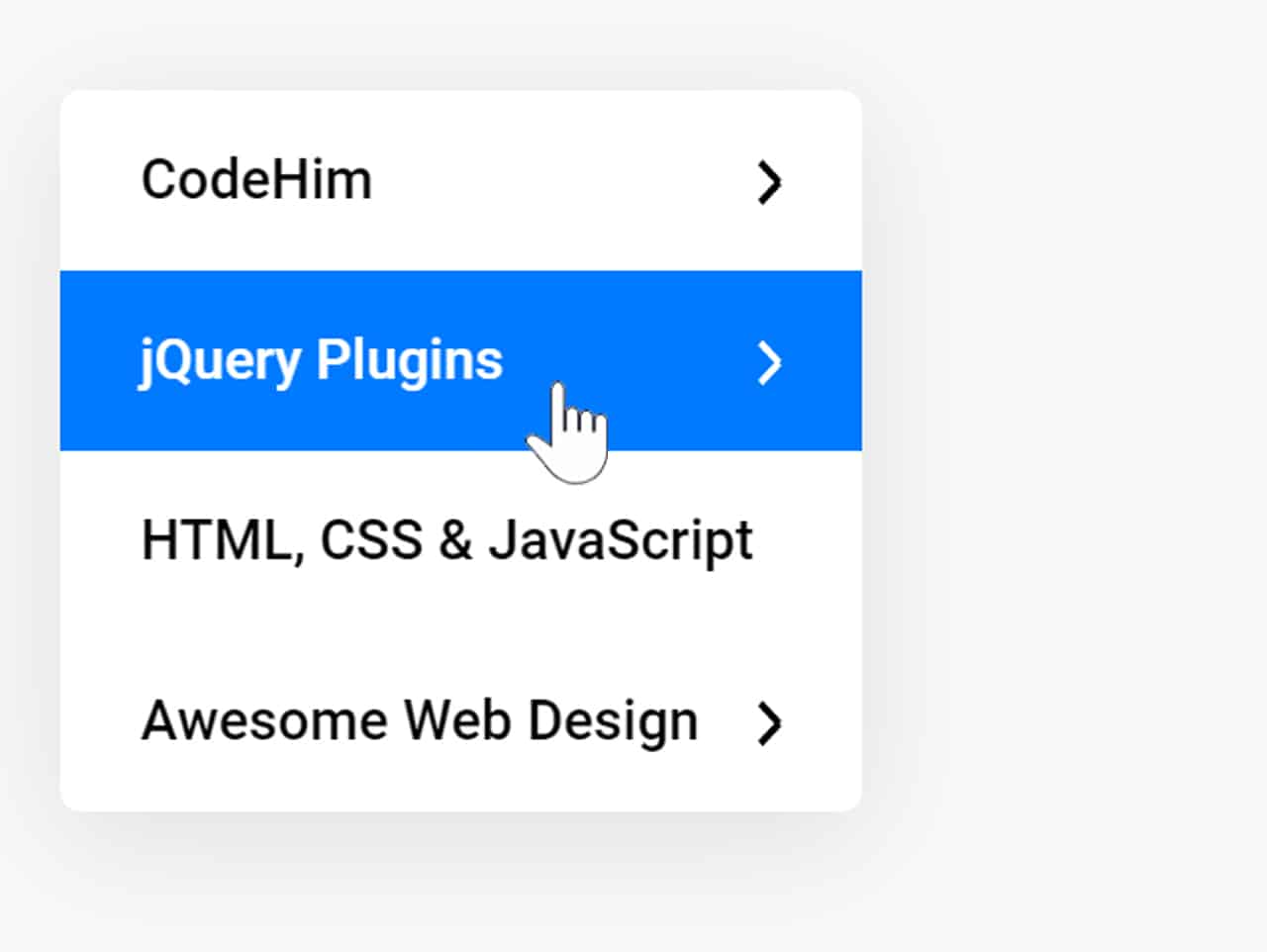 jQuery Vertical Menu with Submenu - Stack Menu