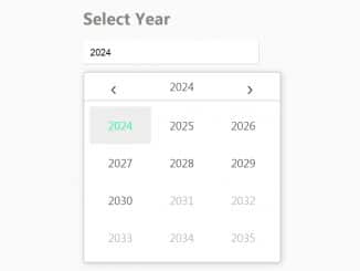 jQuery Datepicker Year Only - YearPicker.js