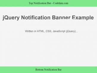 jQuery Header Notification Bar with a Simple Plugin