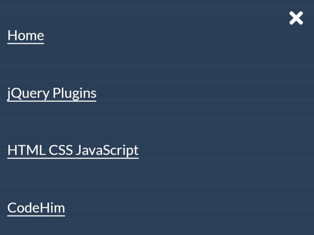 Responsive Hamburger Menu with jQuery & CSS