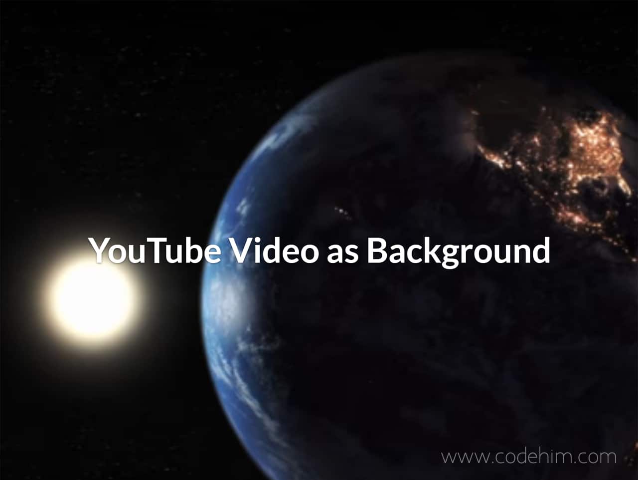Embed Youtube Video As Background With Jquery Codehim