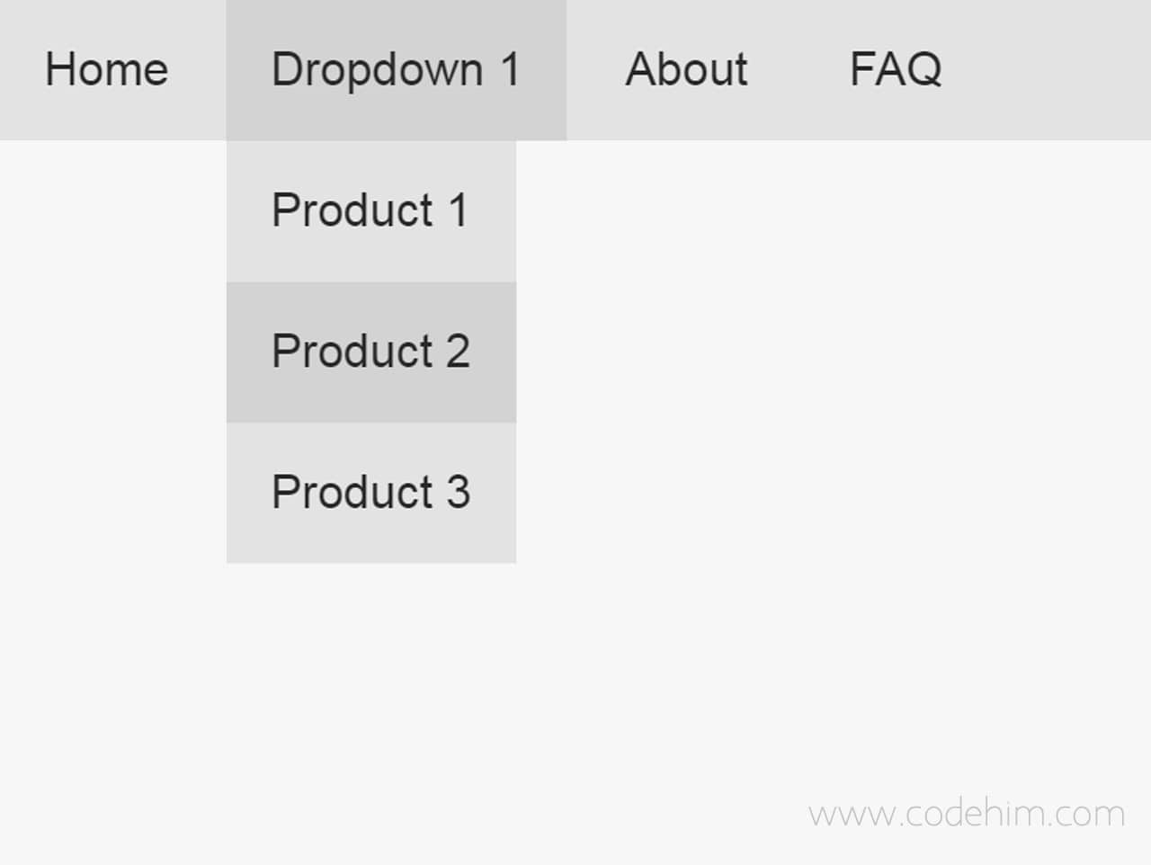 Simple Dropdown Menu using jQuery and CSS