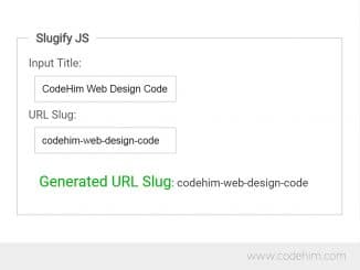 Convert Title to Slug with jQuery Slugify JS