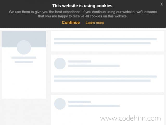 GDPR Cookie Consent with JavaScript / jQuery