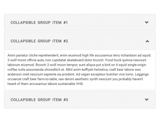 Bootstrap Collapsible Panel with Up/Down Arrow Icon