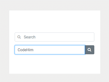 Bootstrap 4 Search Box with Icon