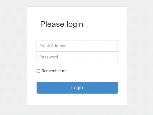 Simple Bootstrap Login Form with Demo