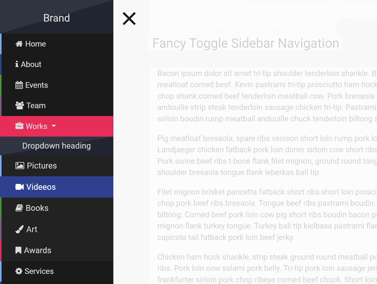 Bootstrap 5 Sidebar Menu with Submenu Collapse/Hover Tutorial Demo — CodeHim