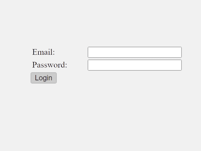 HTML Login Form without CSS
