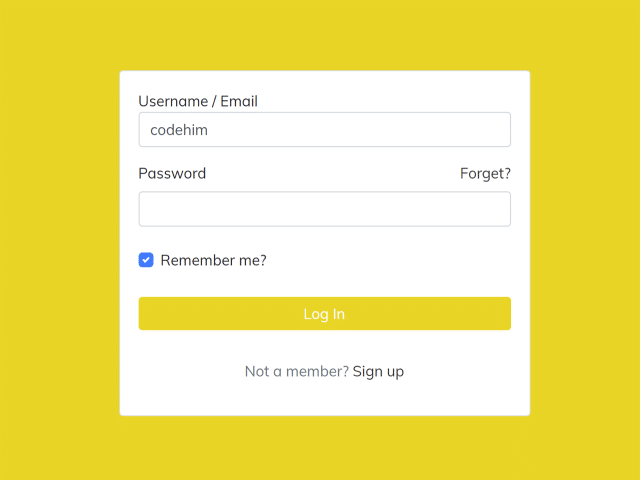 HTML Login Page with Bootstrap