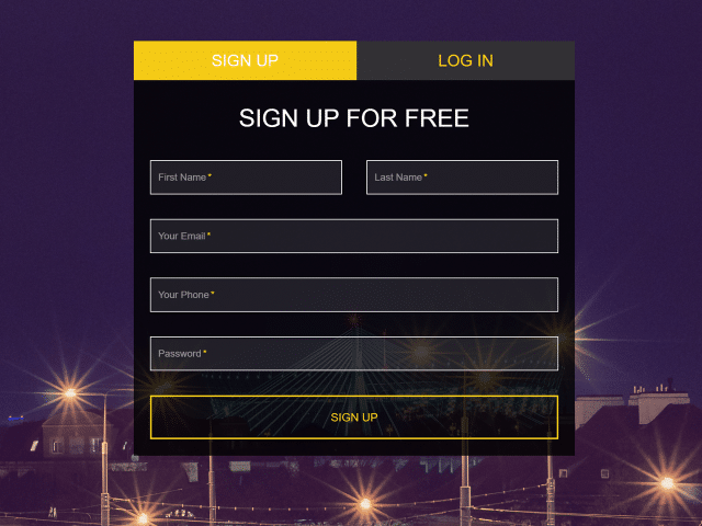 Sign in and Sign Up Form Template