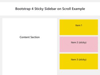 Bootstrap 4 Sticky Sidebar on Scroll Event