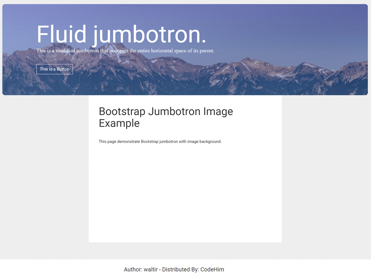 Bootstrap Jumbotron with Image Background — CodeHim