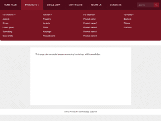 Bootstrap Mega Navbar with Search Box