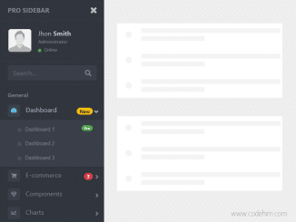 Bootstrap 4 Sidebar Menu Responsive Template