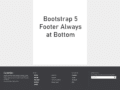 Bootstrap 5 Footer Always at Bottom