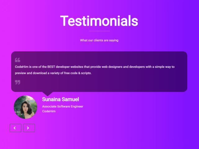 Bootstrap 5 Testimonial Carousel