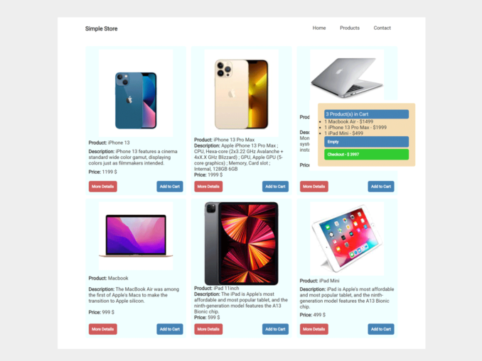 25+ Best JavaScript Shopping Cart Examples with Demo — CodeHim