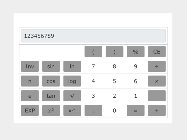 JavaScript Scientific Calculator