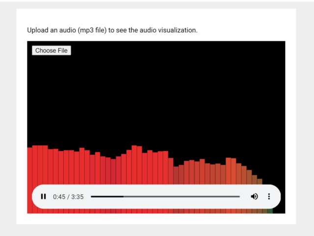 JavaScript Audio Waveform Visualizer