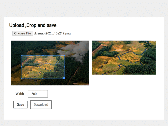 JavaScript Crop Image and Save