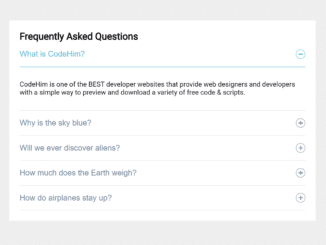 JavaScript Accordion with Plus Minus