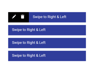 Swipe List Menu in JavaScript