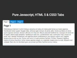 Simple Vanilla JavaScript Tabs