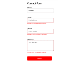 Contact Form Validation in JavaScript