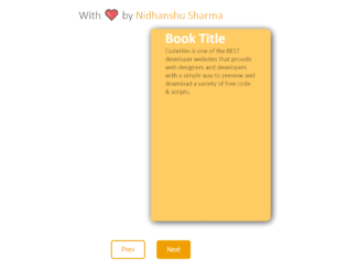 Flipbook Slider using JavaScript