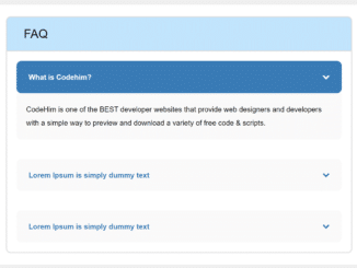 JavaScript Accordion with Arrow