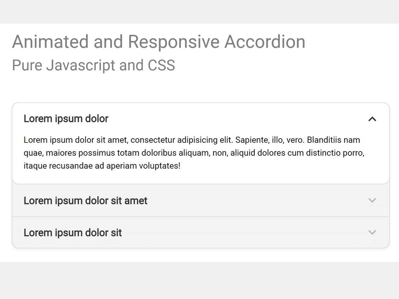 JavaScript Accordion with Smooth Transition — CodeHim
