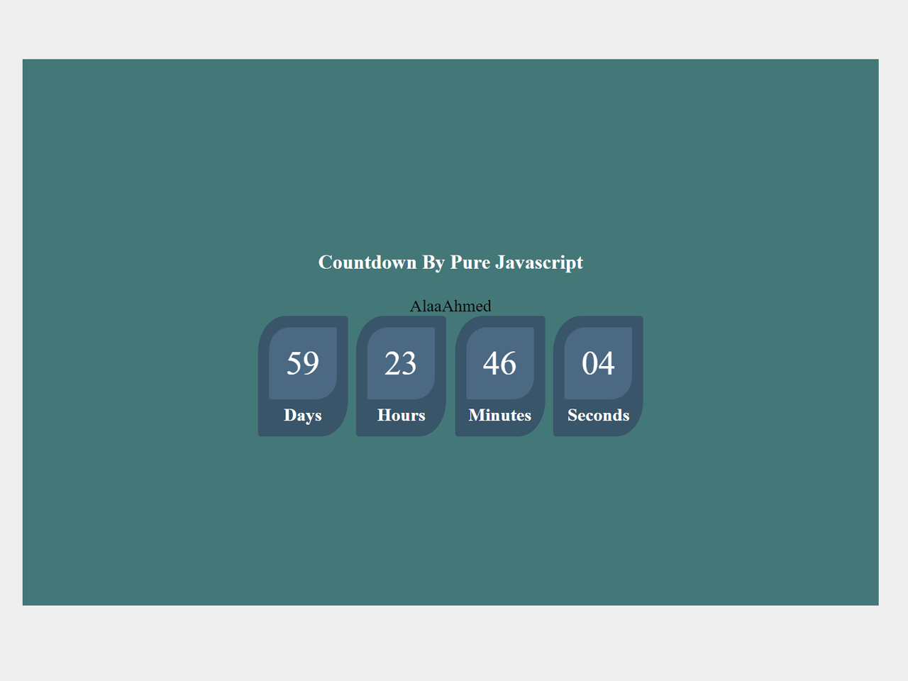 JavaScript Countdown Timer with Days and Seconds — CodeHim