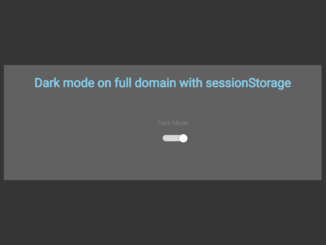 JavaScript Dark Mode Toggle with Local Storage