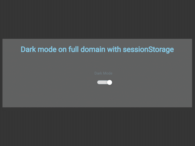 JavaScript Dark Mode Toggle with Local Storage