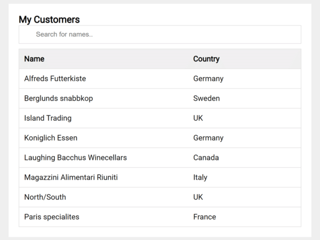 JavaScript Table Search All Columns